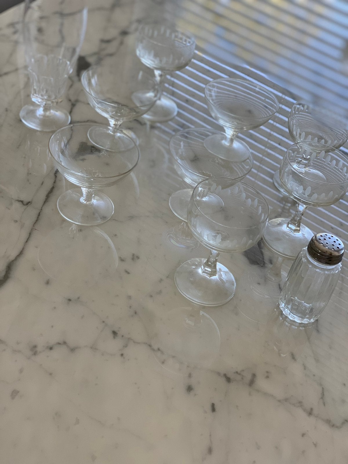 Franse Antiek  glaasjes, Ophalen, Zo goed als nieuw, Borrel- of Shotglas