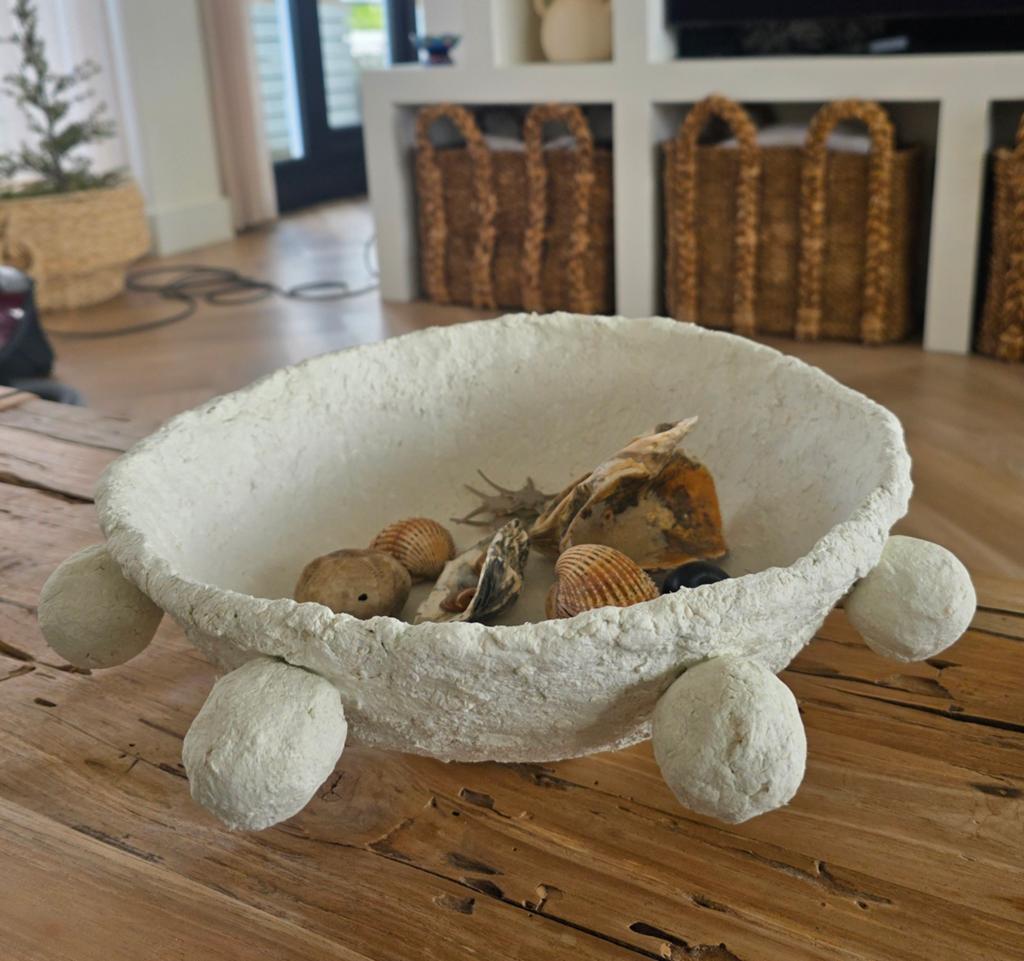 Papier maché schaal, Huis en Inrichting, Ophalen of Verzenden, Rond, Overige materialen