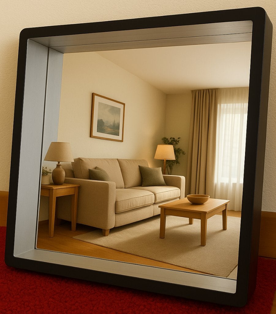 MondiArt Mirror Zwart Zilver (53x43 cm) Nieuw, Ophalen, Eu, Nieuw, Minder dan 100 cm
