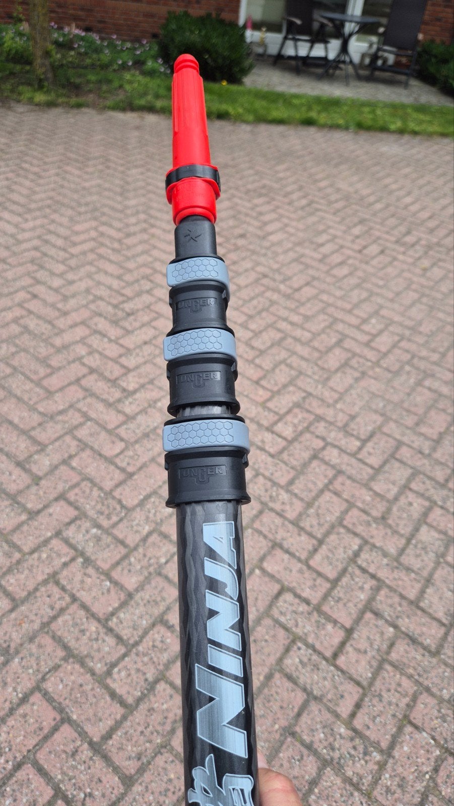 Unger Ninja carbon steel 1,90 glazenwasser, Ophalen