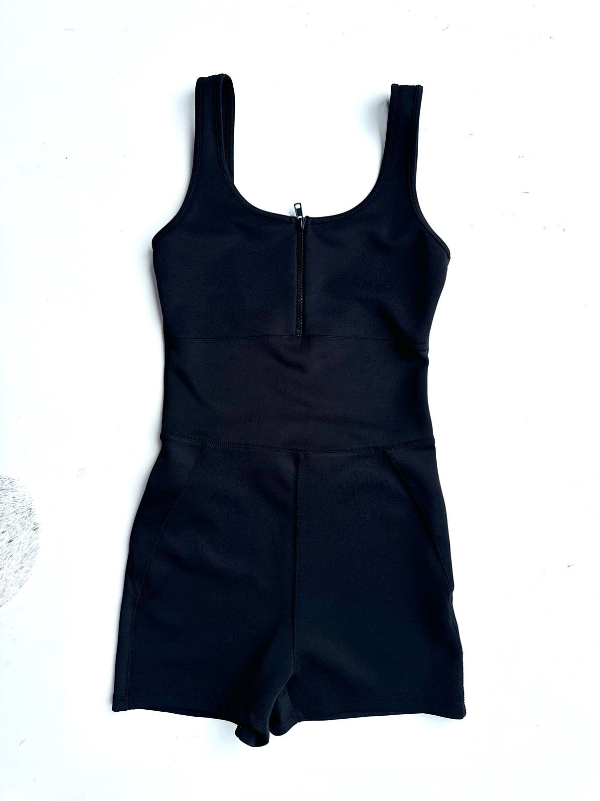 Bershka Start Moving Zwarte Sport Playsuit, Ophalen of Verzenden, Zo goed als nieuw, Zwart