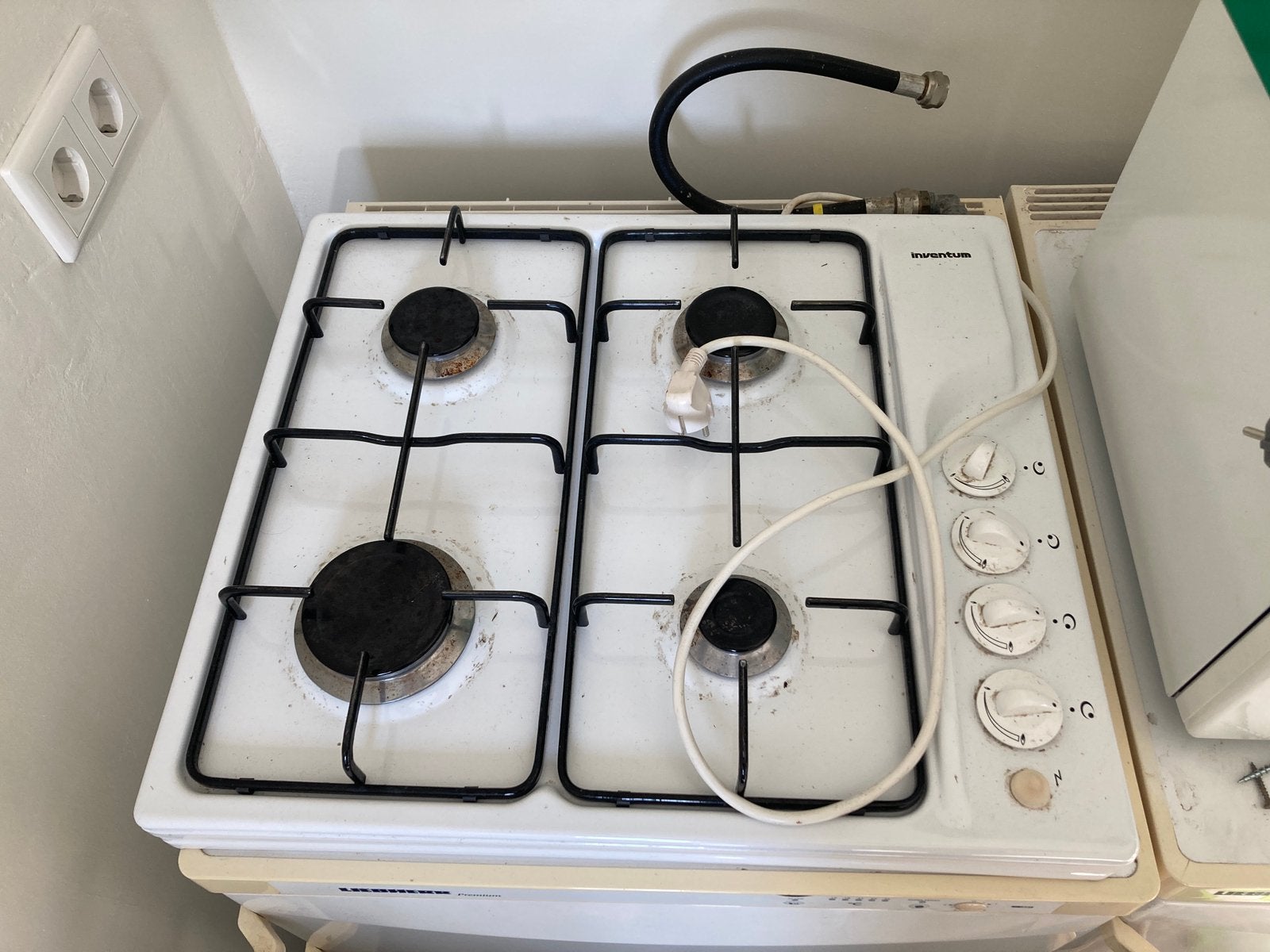 Opbouw gasfornuis (4 pits), Ophalen, Minder dan 85 cm, 4 kookzones, Zo goed als nieuw