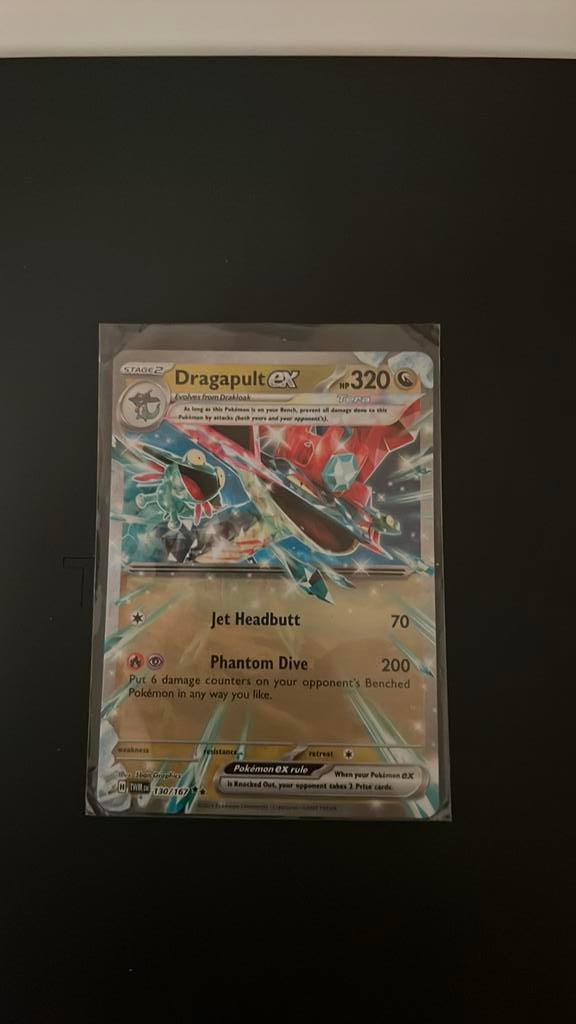 Pokemon kaart dragapult ex, Ophalen of Verzenden, Zo goed als nieuw, Losse kaart