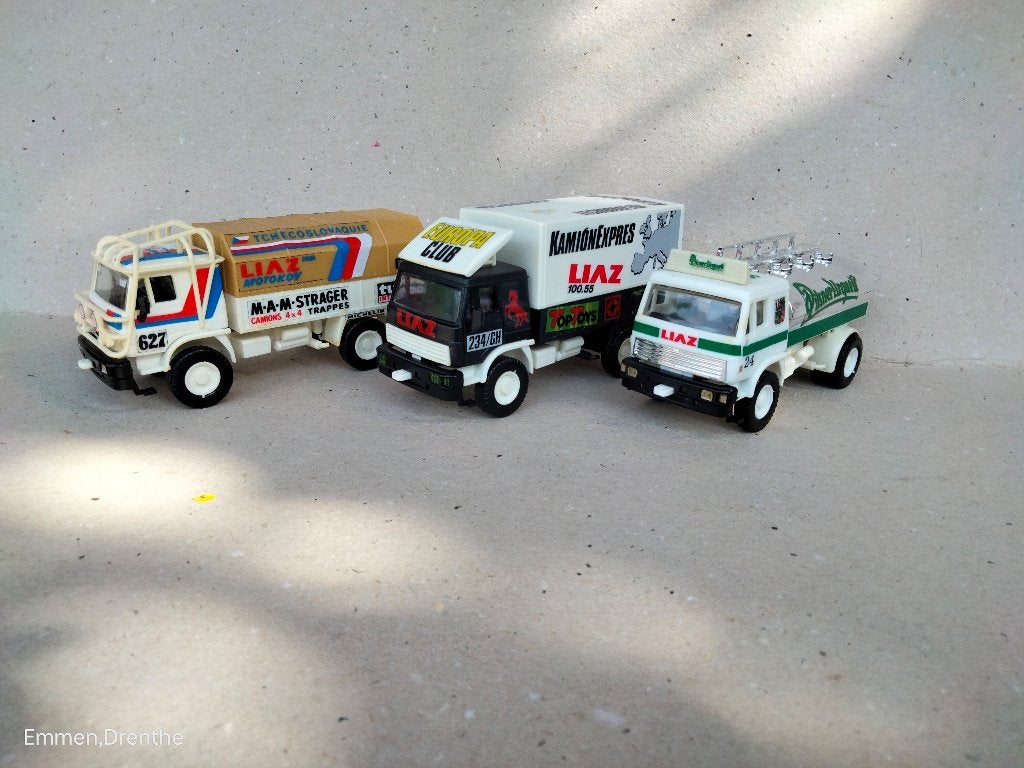 monti = 3 x liaz truck models    1/43, Ophalen of Verzenden, Gebruikt, Bus of Vrachtwagen, Overige merken