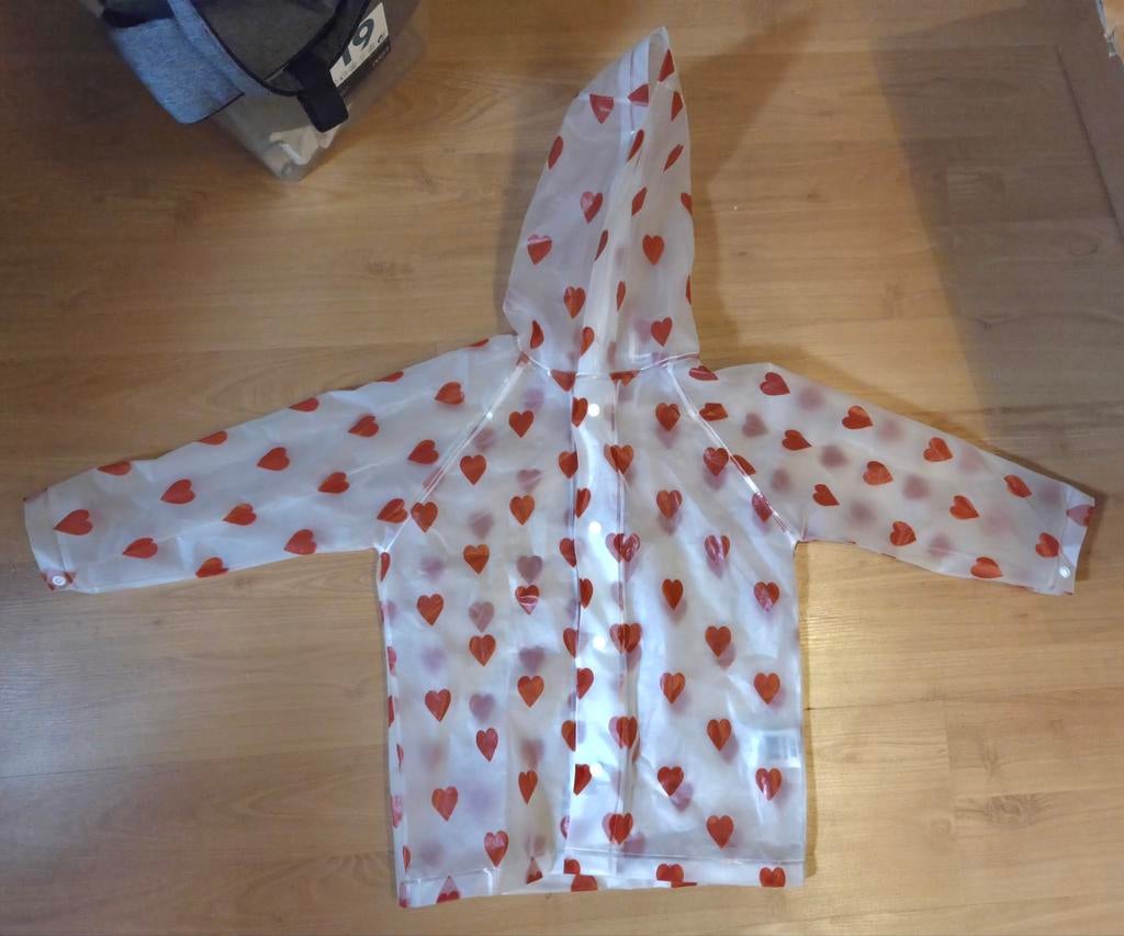 Regenjas meisje hartjes, Ophalen of Verzenden, Zo goed als nieuw, Meisje, Jas