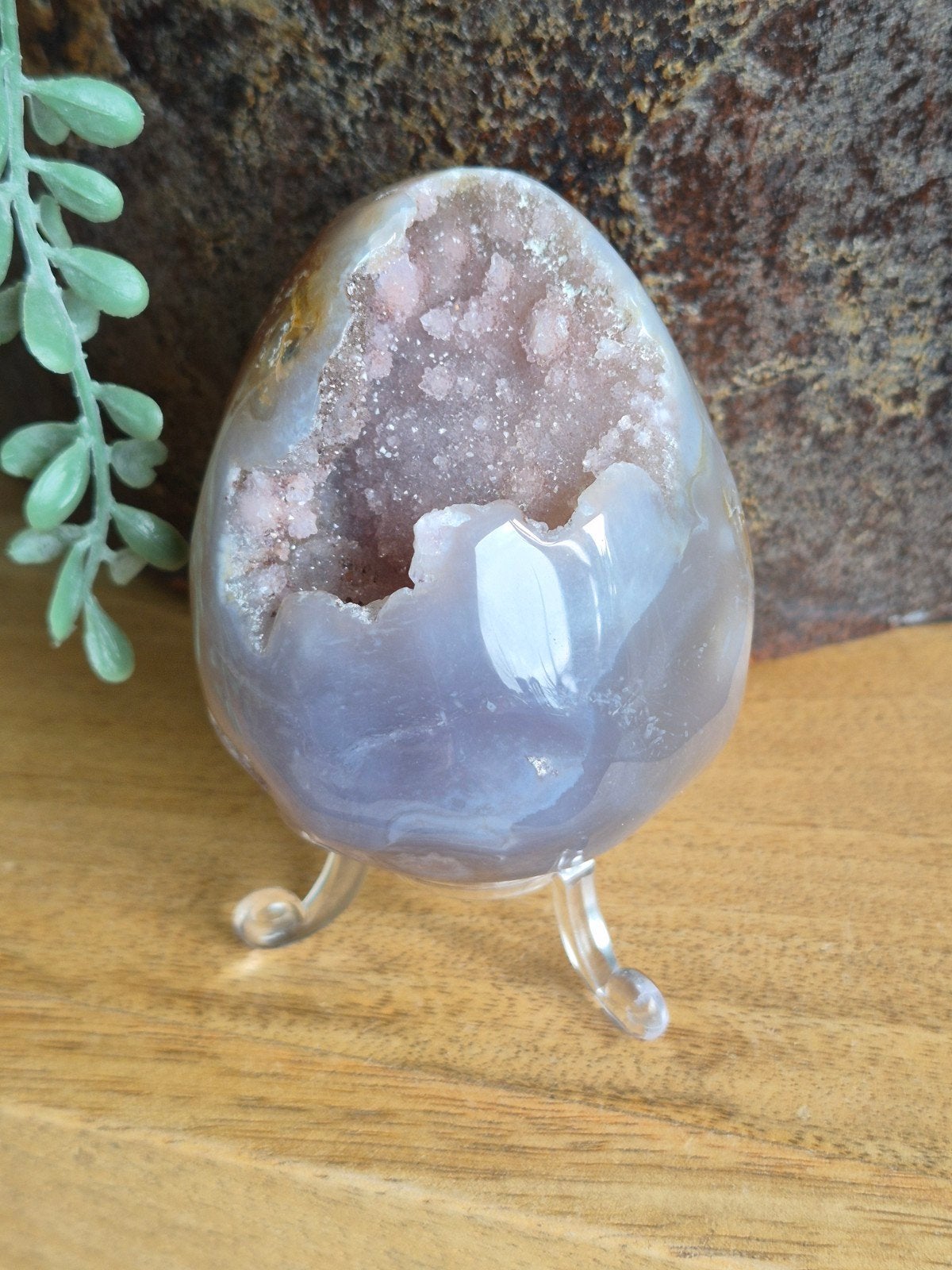 roze chalcedoon ei, Ophalen of Verzenden