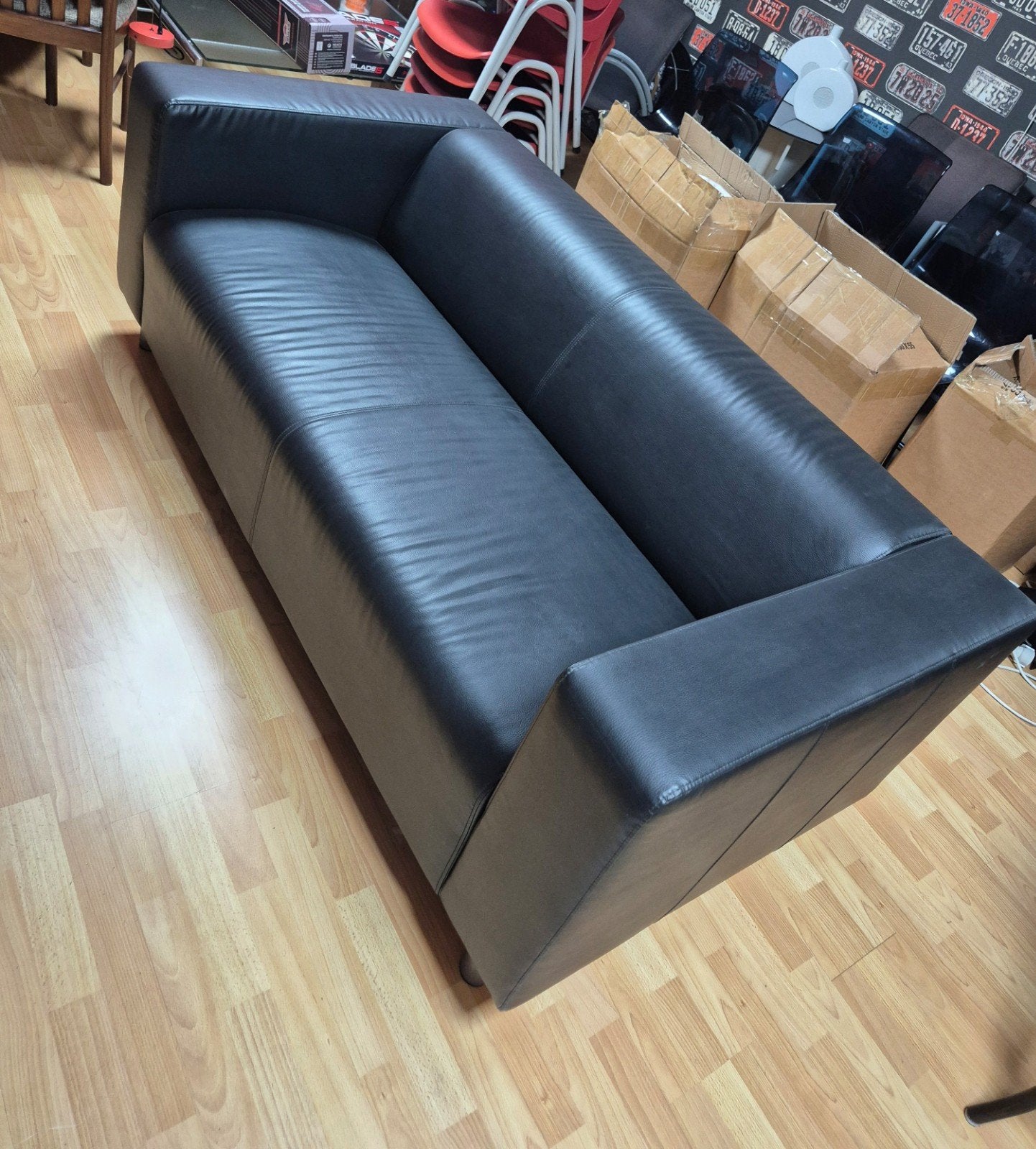 Zwarte ikea klippan bank, 150 tot 200 cm, Tweepersoons, 75 tot 100 cm, Ophalen of Verzenden