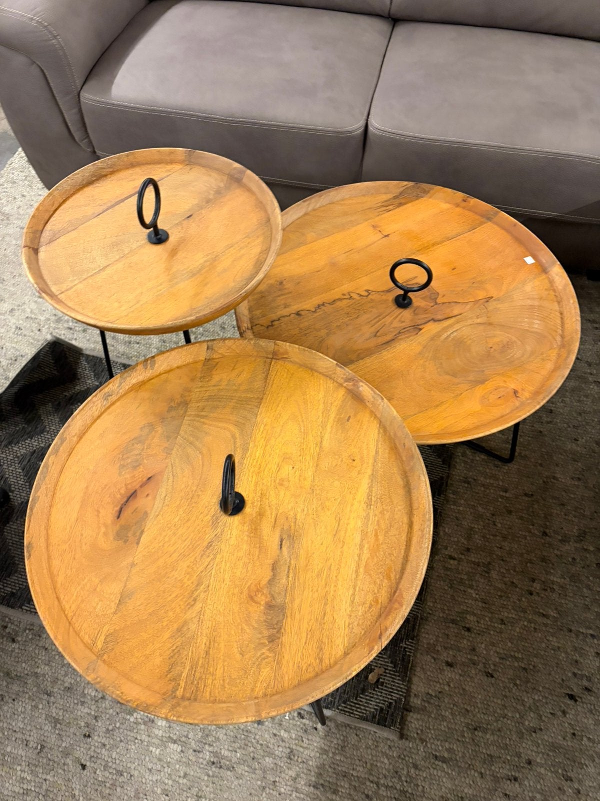 Nieuw! Salontafel set van 3, Ophalen, 50 tot 100 cm, ., Rond
