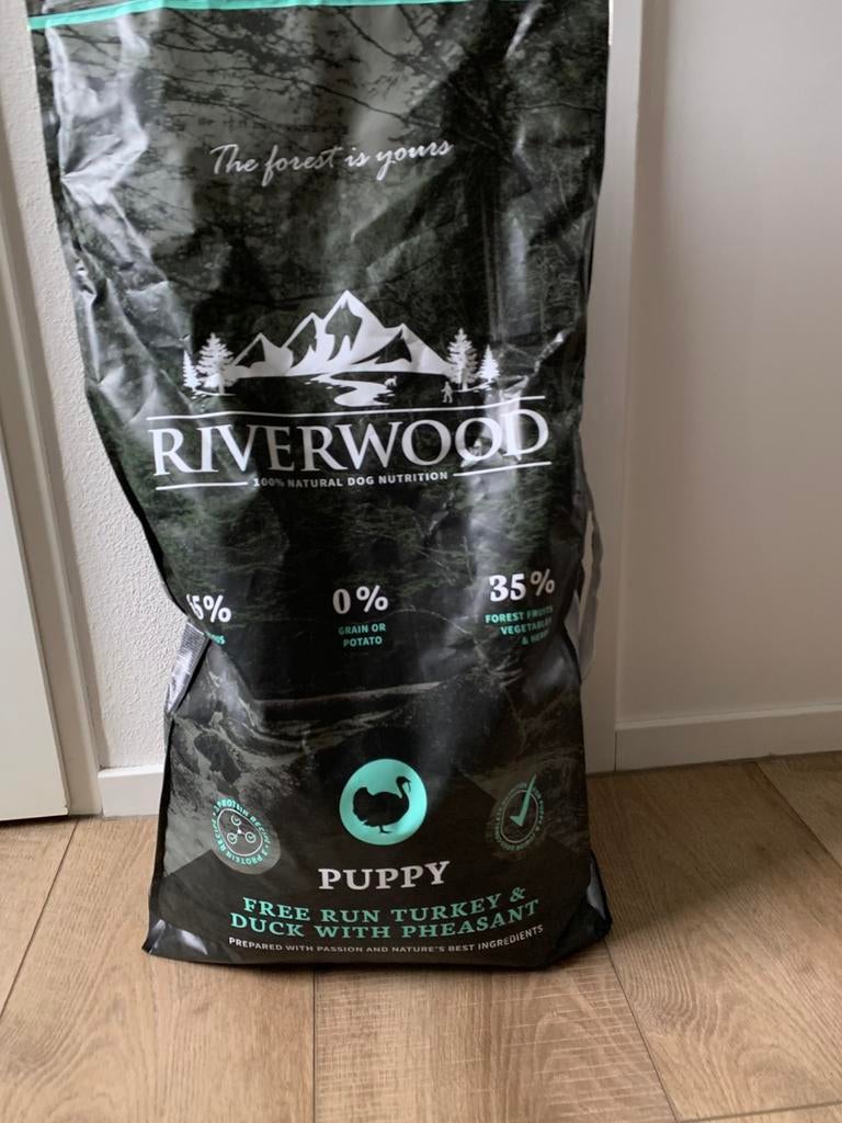 Riverwood Puppy Kalkoen & Eend met Fazant 6,2 kilo honden, Dieren en Toebehoren, Dierenvoeding, Ophalen of Verzenden, Hond