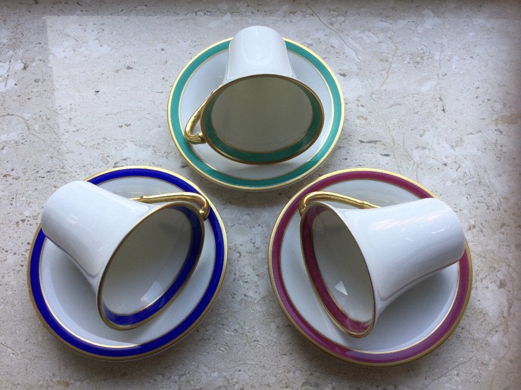 3 porseleinen espressokopjes Hutschenreuther Selb Bavaria, Ophalen of Verzenden