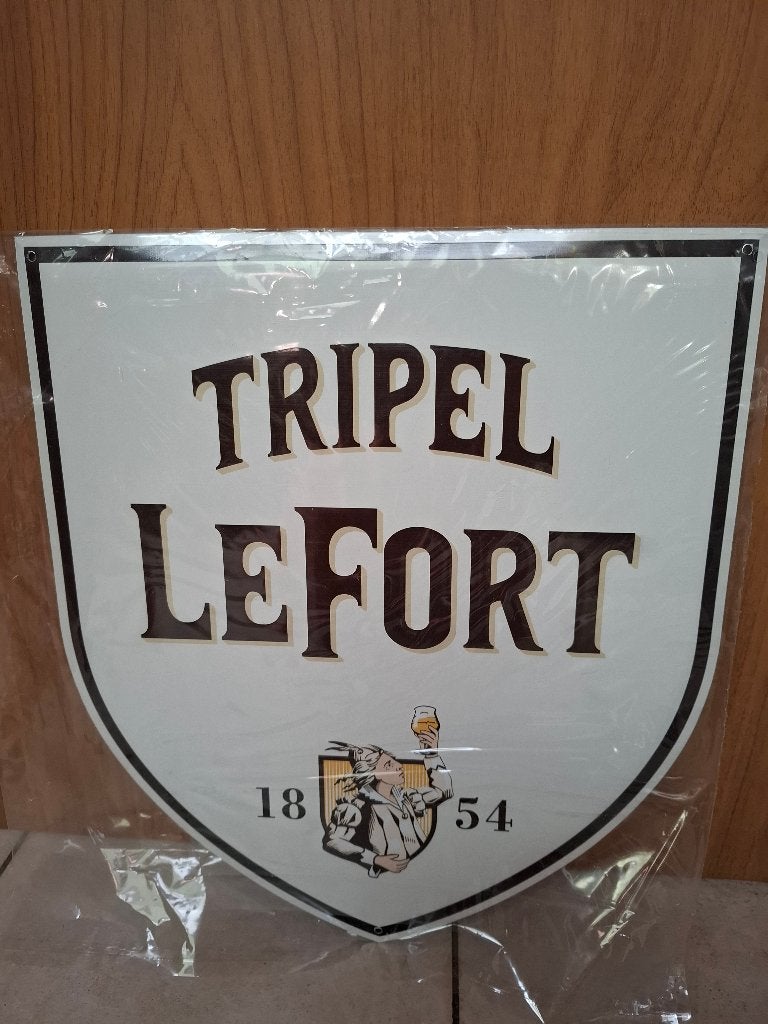 Reclamebord Tripel Lefort, Ophalen of Verzenden, Nieuw, Reclamebord, Plaat of Schild, Overige merken
