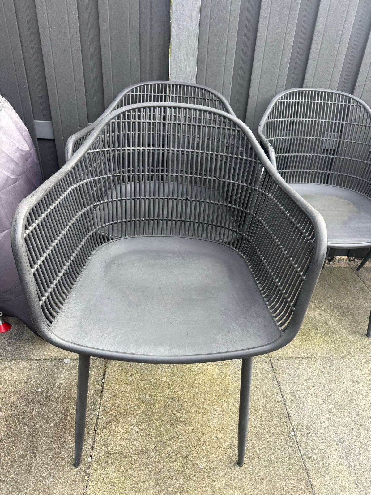 Set van 6 zwarte tuinstoelen | Xenos Elisa, Ophalen, Gebruikt, Wicker