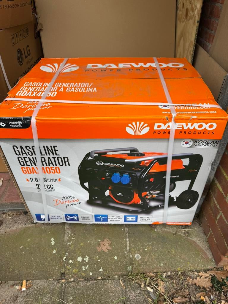 NIEUW Daewoo GDAX4050 benzine generator 2,8 kW, Ophalen, Nieuw
