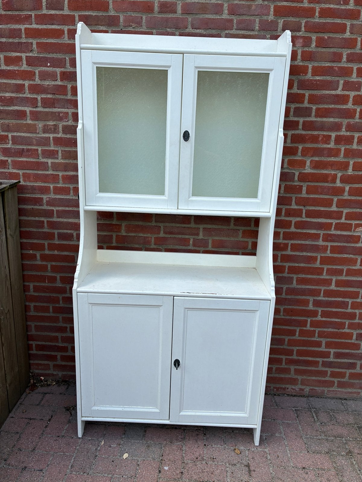 Buffetkast, opknapper, H198 B93 wit, Huis en Inrichting, Ophalen, Gebruikt, 50 tot 100 cm, 150 tot 200 cm