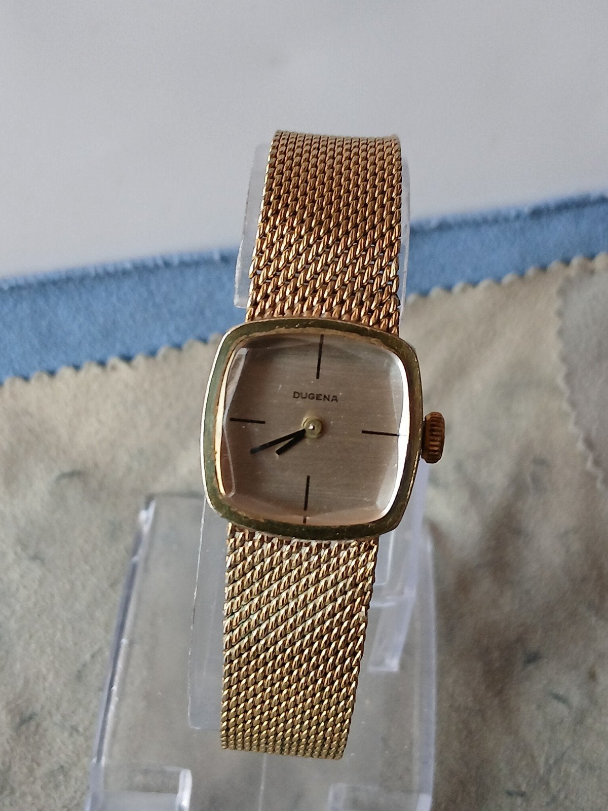 Vintage Dugena Dames Opwinder Jaren '70 Goud Verguld, Ophalen of Verzenden