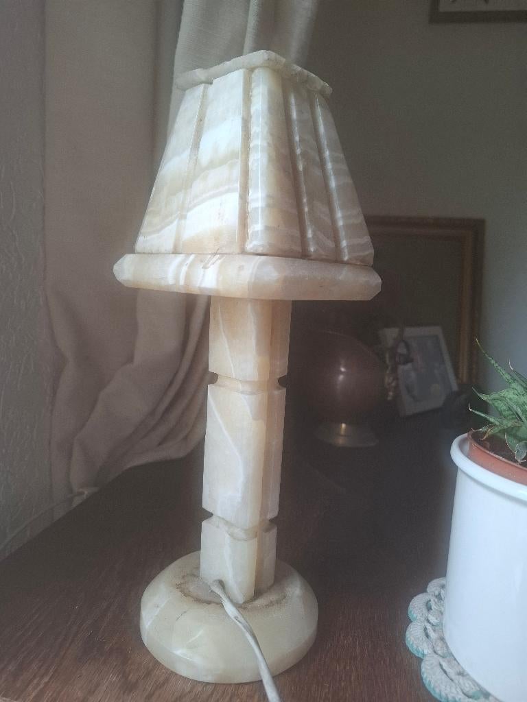 Albast tafellamp, Antiek en Kunst, Antiek | Lampen, Ophalen