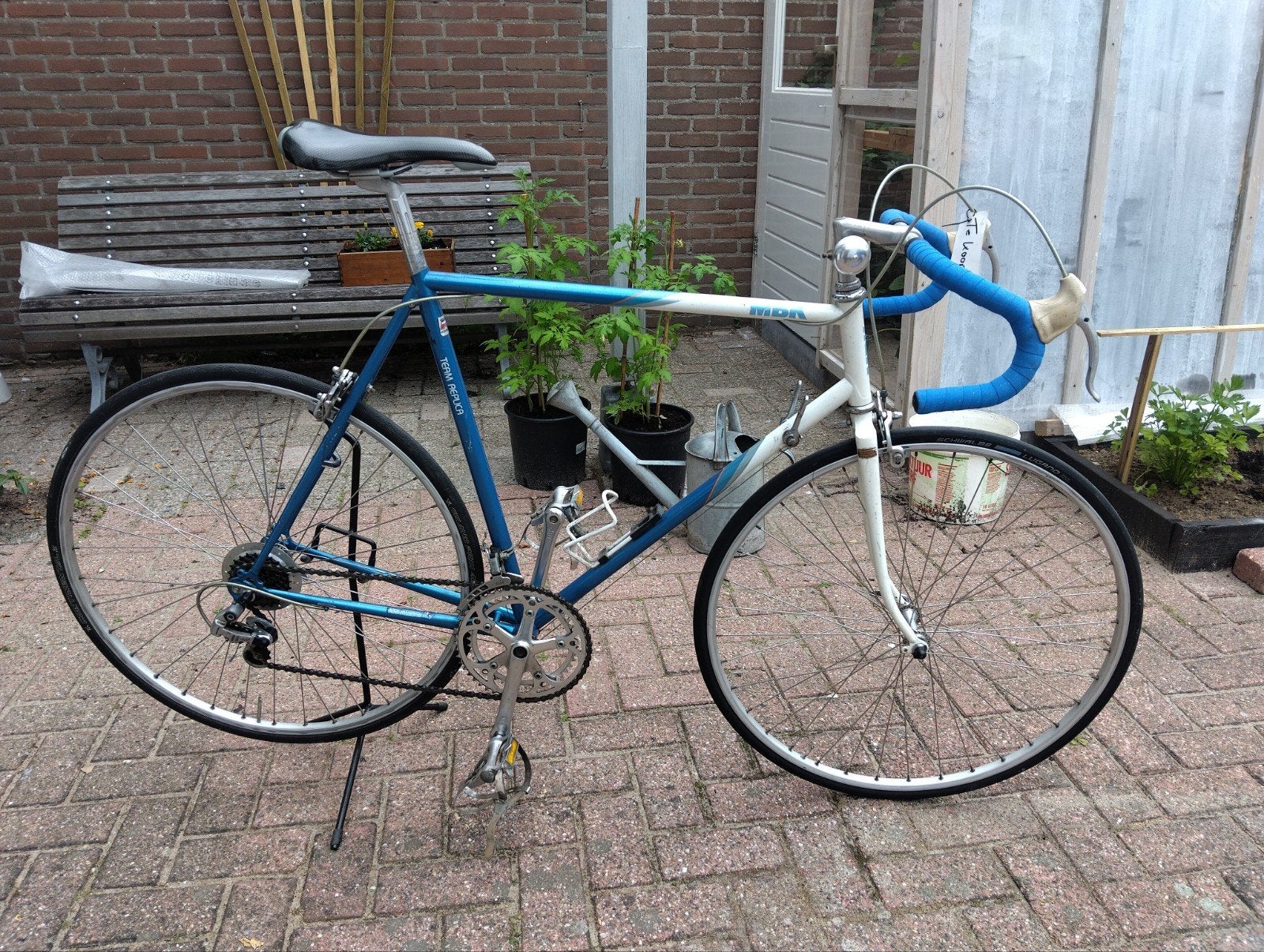 MBK Vintage Racefiets - Blauw/Wit, 28 inch, Gebruikt, 57 tot 61 cm, Ophalen
