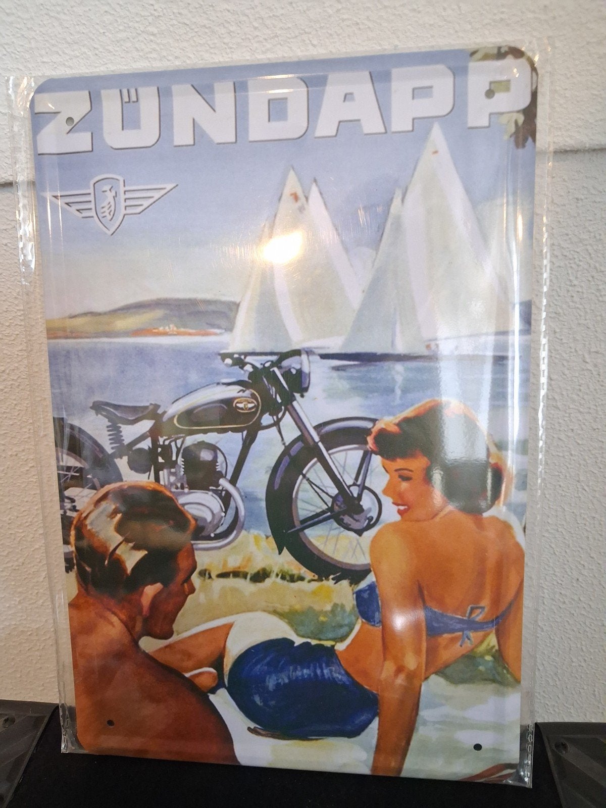 Zundapp  bordje, Verzamelen, Merken en Reclamevoorwerpen, Ophalen of Verzenden, Reclamebord