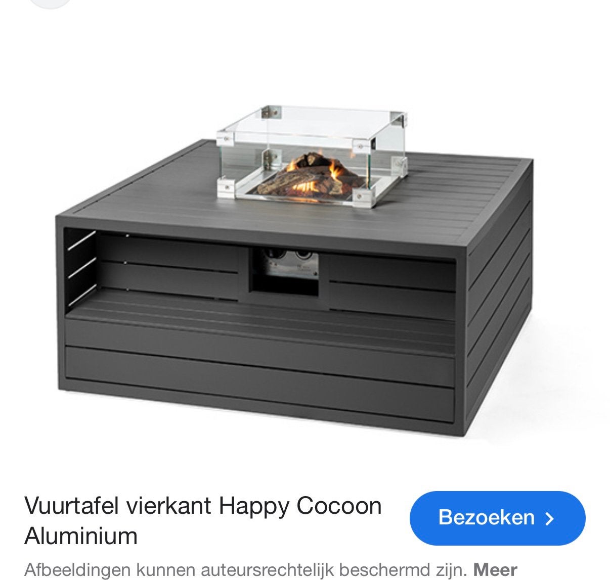 Happy cocoon vuurtafel orgineel / netjes / groot €795 nieuw, Ophalen of Verzenden, Zo goed als nieuw