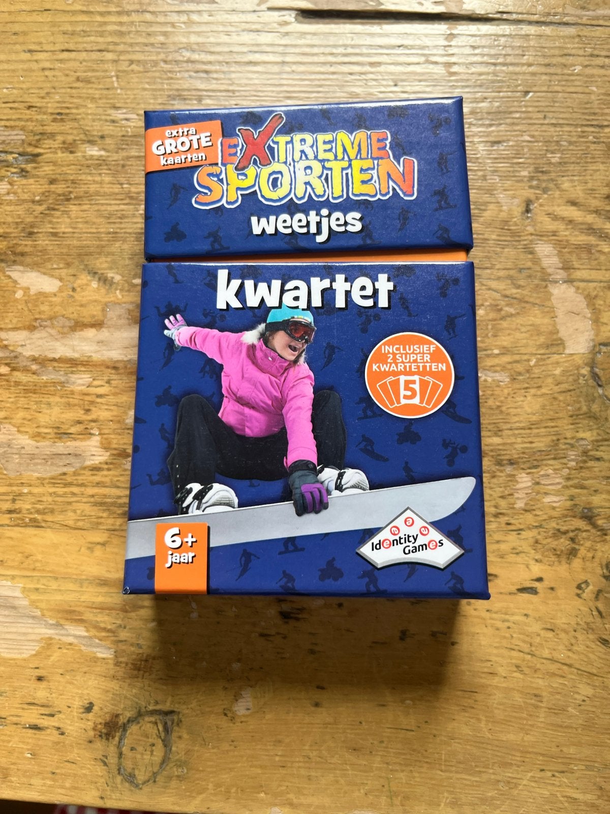 Kwartet Extreme Sporten weetjes + Bert Bever spel, Hobby en Vrije tijd, Een of twee spelers, Ophalen of Verzenden, Gebruikt