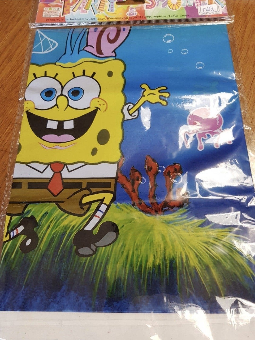 SPONGEBOB tafelkleed nr T662, Ophalen of Verzenden, Nieuw, Versiering, Verjaardag