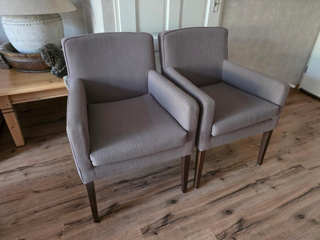 2 Eetkamerstoelen Taupe Het Kabinet, Bruin, Ophalen of Verzenden, Zo goed als nieuw, Vijf, Zes of meer stoelen