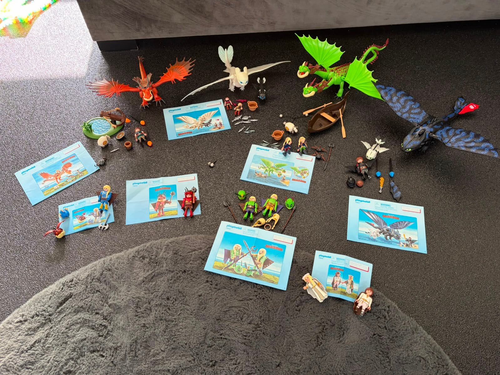 Playmobil dragons compleet met boekjes 8 sets zgan, Complete set, Ophalen of Verzenden, Zo goed als nieuw, Dragons