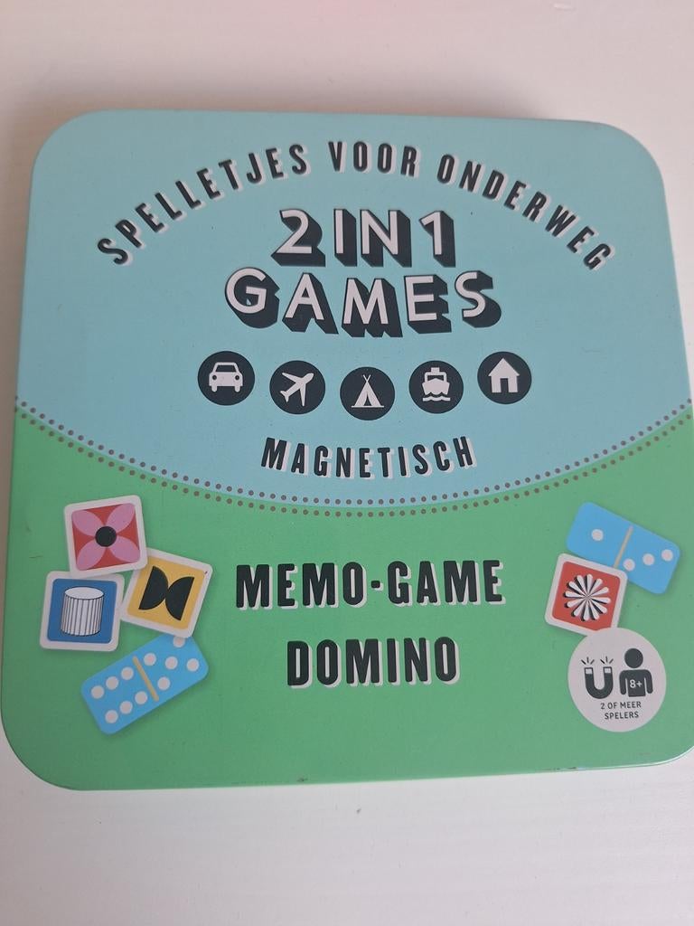 2-in-1 Magnetische Reisspellen: Memo & Domino, Vijf spelers of meer, Ophalen of Verzenden, Nieuw, Reisspel