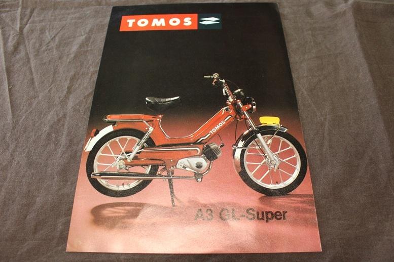 Tomos A3 GL-Super bromfiets verkoop folder A3 L A3 GL, Ophalen of Verzenden, Zo goed als nieuw