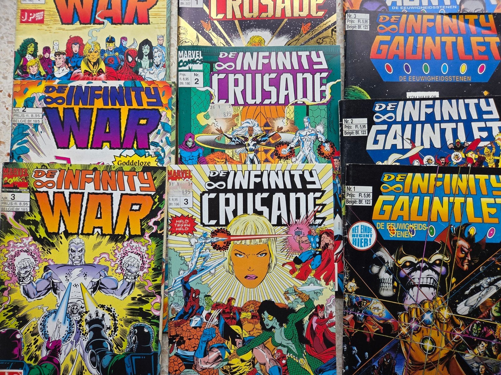 de infinty war/crusade/Gauntlet-10 x nl comics(marvel), Complete serie of reeks, Verzenden, Zo goed als nieuw