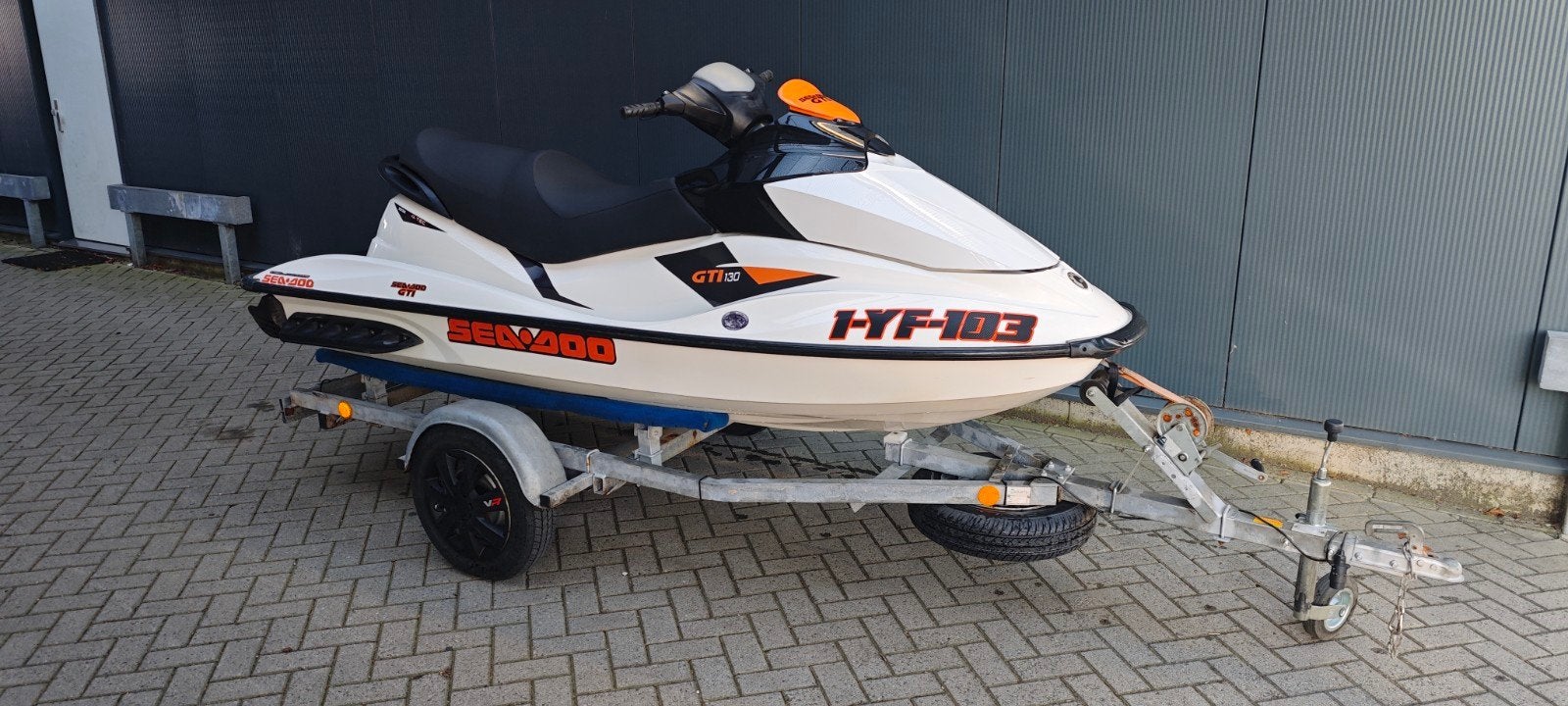 mooie seadoo gti 130 waterscooter met trailer, 140 uur!, Ophalen, Gebruikt, Benzine, 120 tot 200 pk