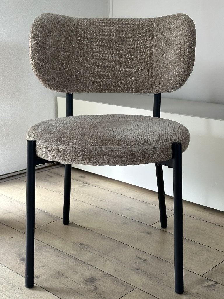 By Boo Oasis Eetkamerstoelen – Taupe (Set van 4), Ophalen, Nieuw, Scandinavische, Grijs