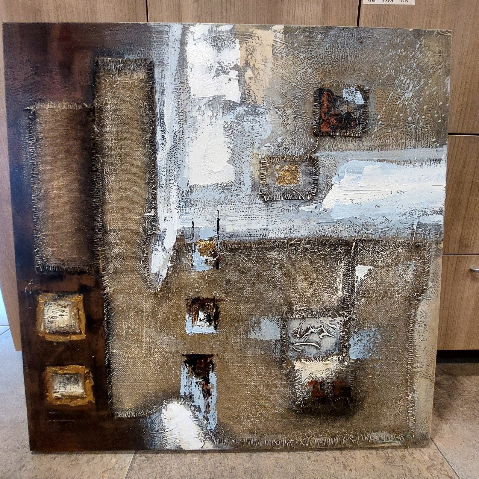 Abstract schilderij canvas 80 x 80cm, zgan, Ophalen