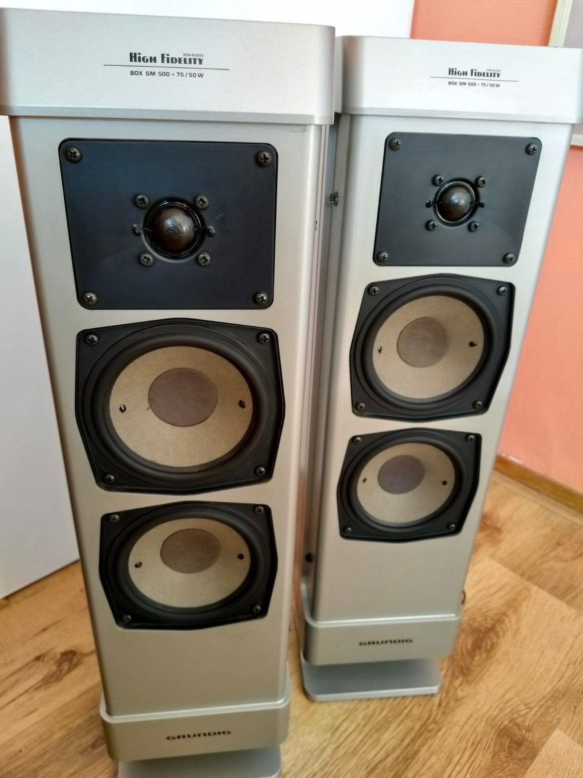 Grundig SM-500, Audio, Tv en Foto, Luidsprekers, Gebruikt, Minder dan 60 watt, Front, Rear of Stereo speakers, Ophalen