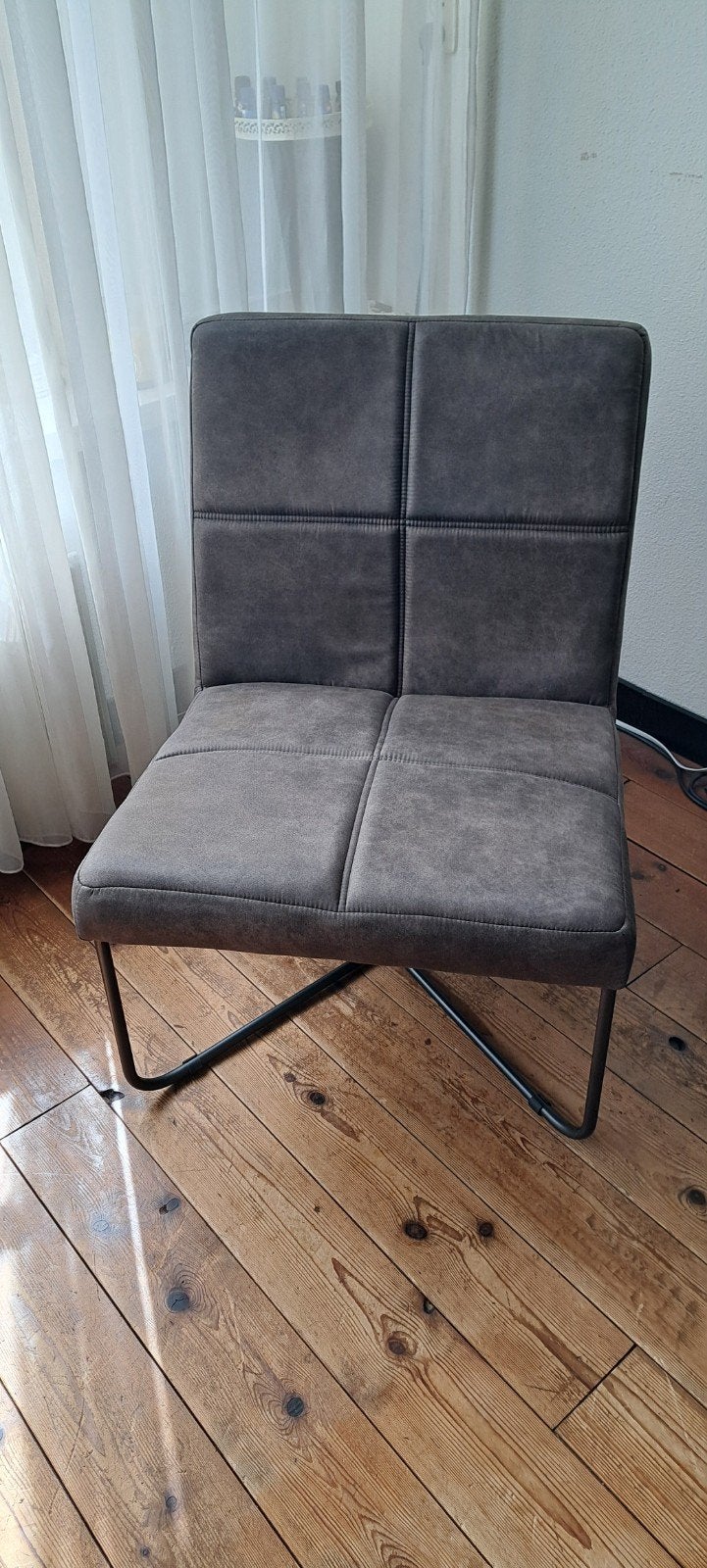 Lederen fauteuil / stoel "Bruce Coffee" NIEUW, Ophalen of Verzenden, Nieuw, Grijs, Leer