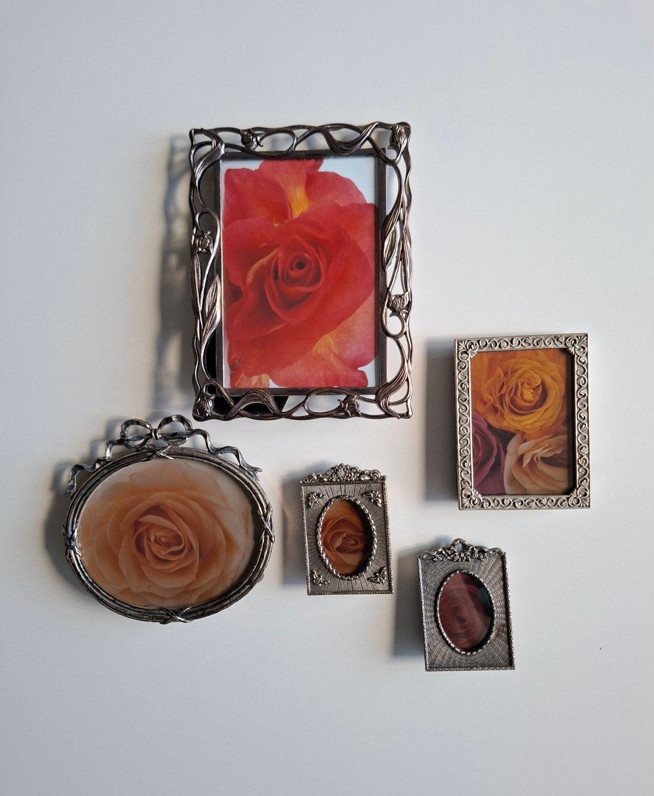 5 Antieke vintage fotolijstjes, Ophalen of Verzenden