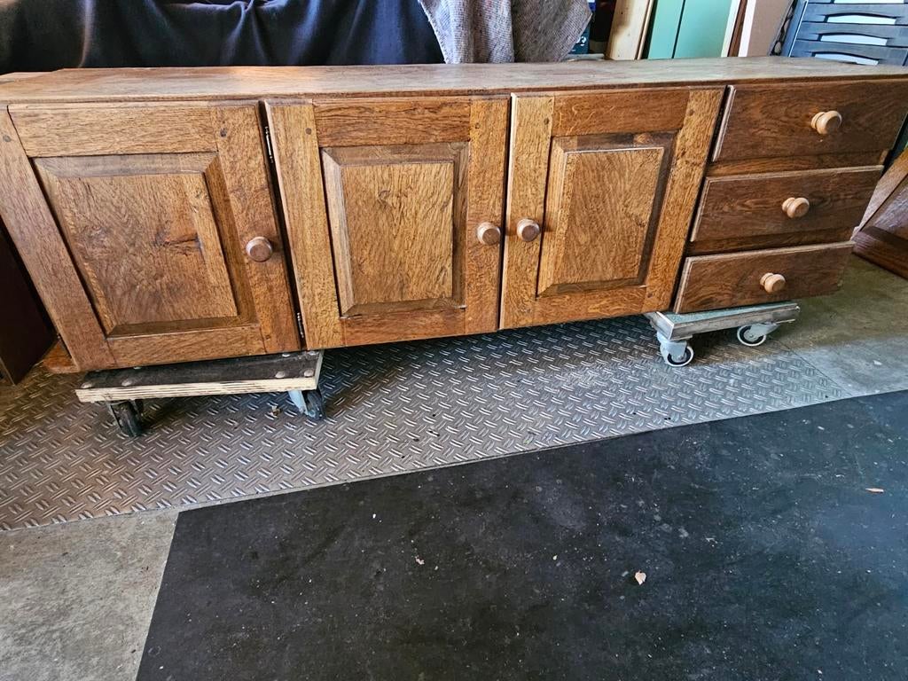 Onderkast van een kaaskast, Huis en Inrichting, Ophalen, Gebruikt, 150 tot 200 cm, Eikenhout