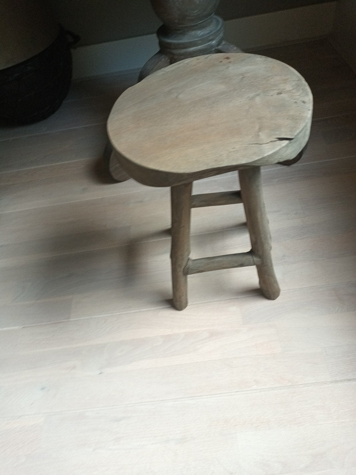 Houten krukje - Rustiek, Ophalen, Gebruikt, Hout