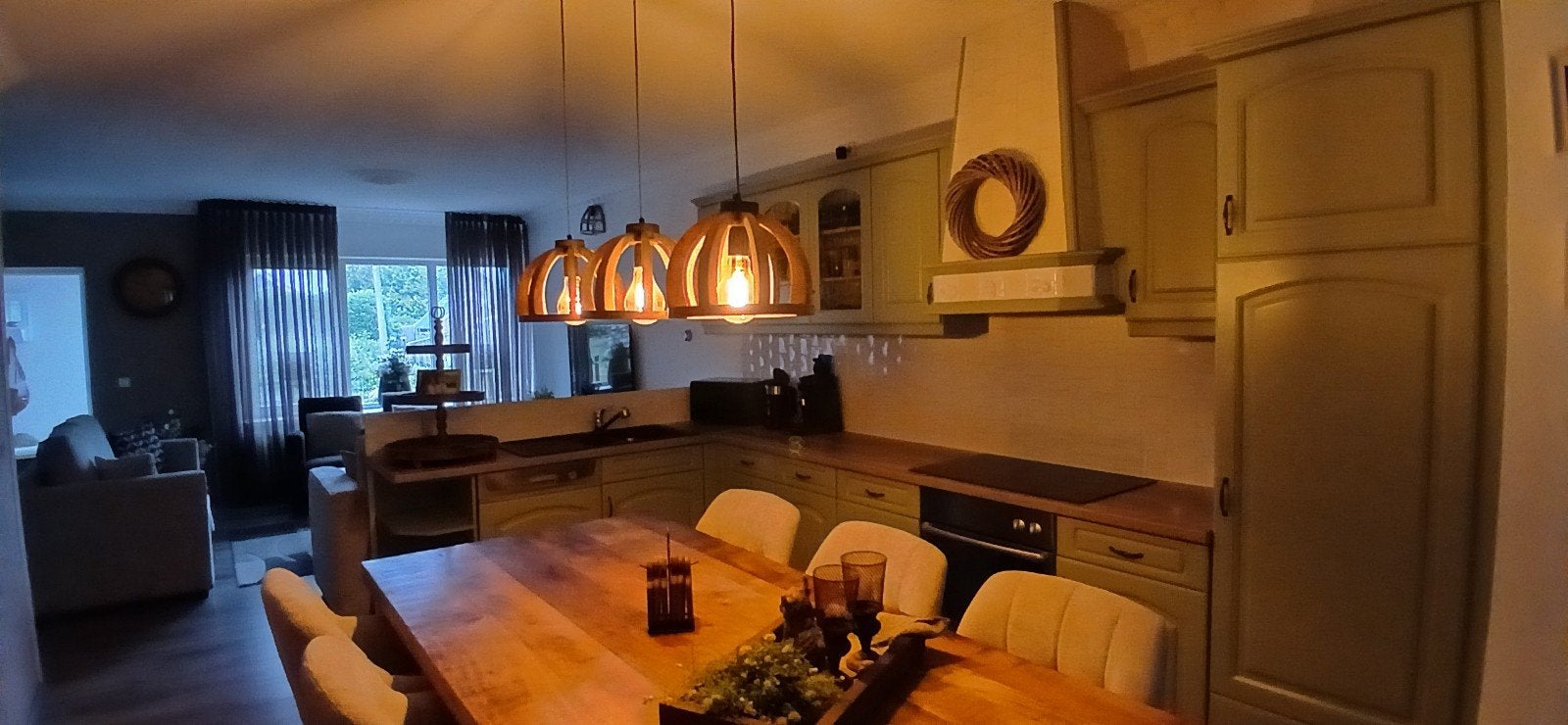 Complete landelijke keuken met inbouwapparatuur, Ophalen, Gebruikt, Hoekkeuken