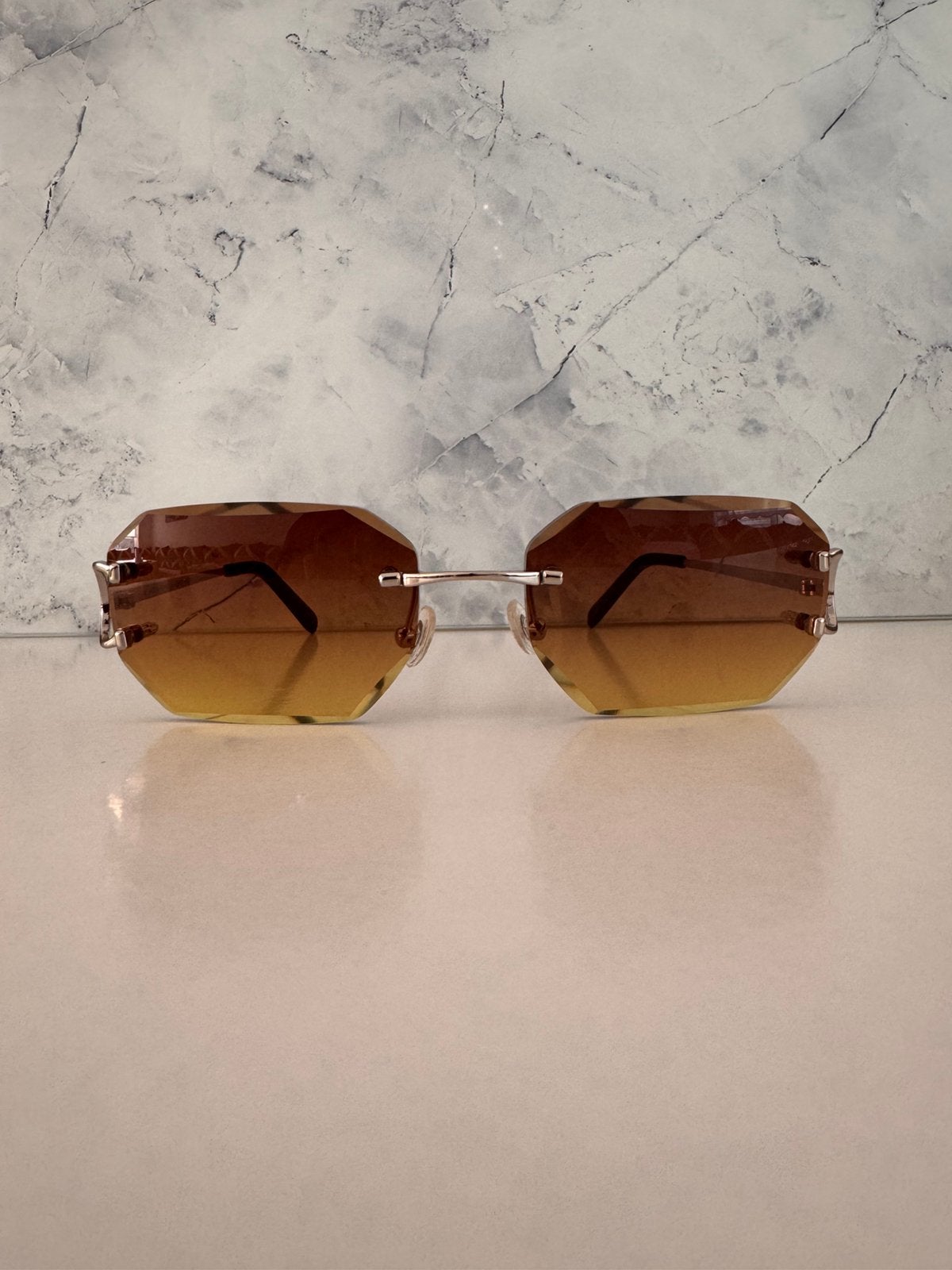 Cartier Piccadilly Zilver/Bruin zonnebril, Overige merken, Zonnebril, Bruin, Nieuw