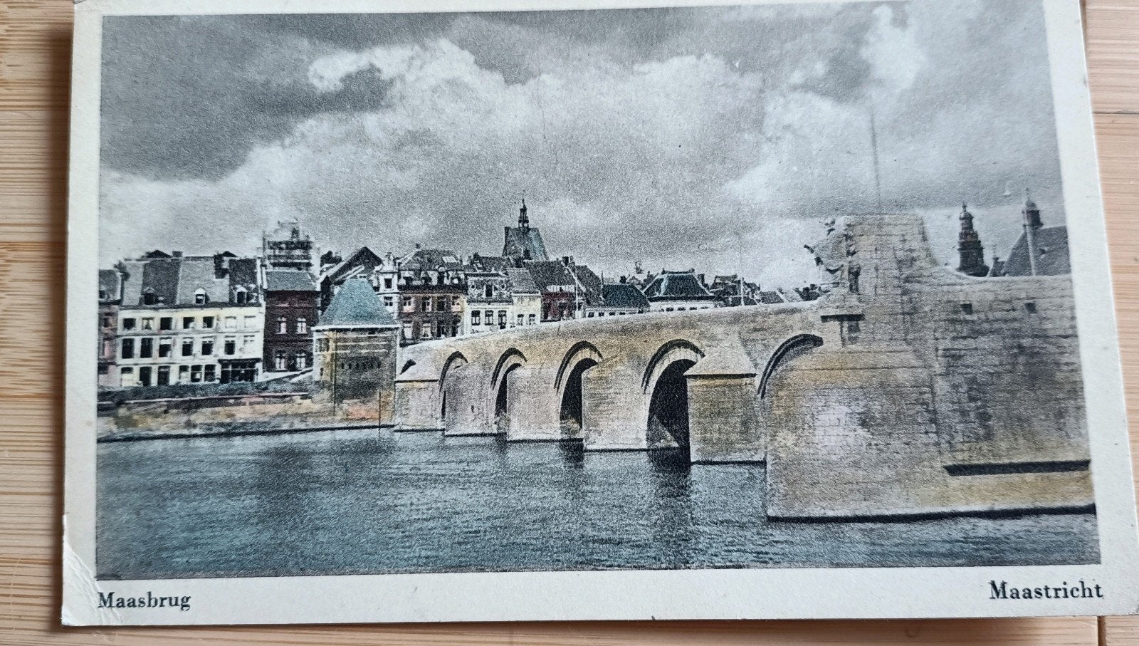 Maastricht. Maasbrug 1952, Verzamelen, Verzenden, 1940 tot 1960, Gelopen, Limburg