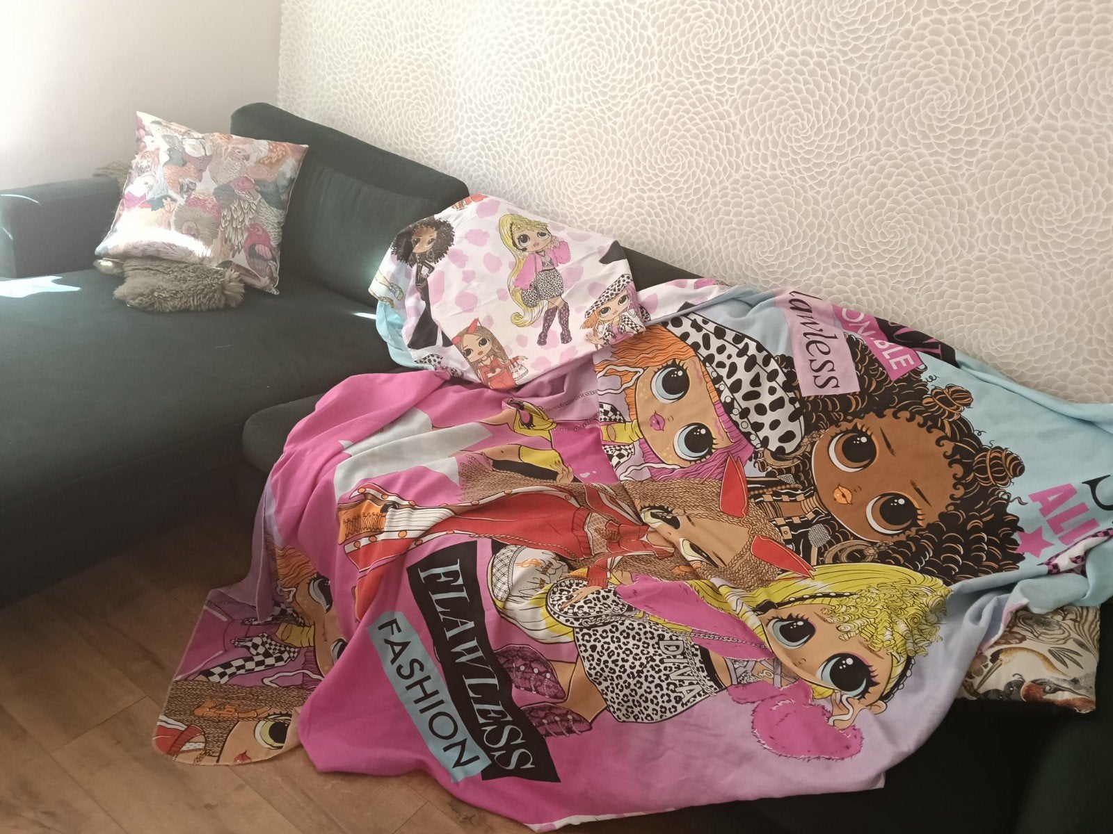 net dekbedovertrek., Ophalen, Zo goed als nieuw, 180 cm of meer, 85 tot 100 cm
