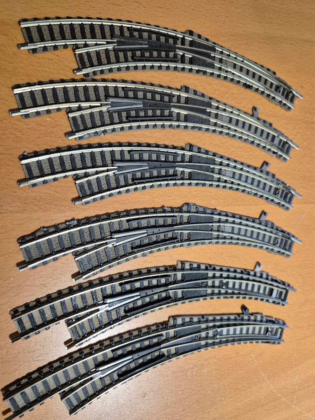 gebogen wissels Fleischman, Gelijkstroom, Trix, Rails, Ophalen of Verzenden