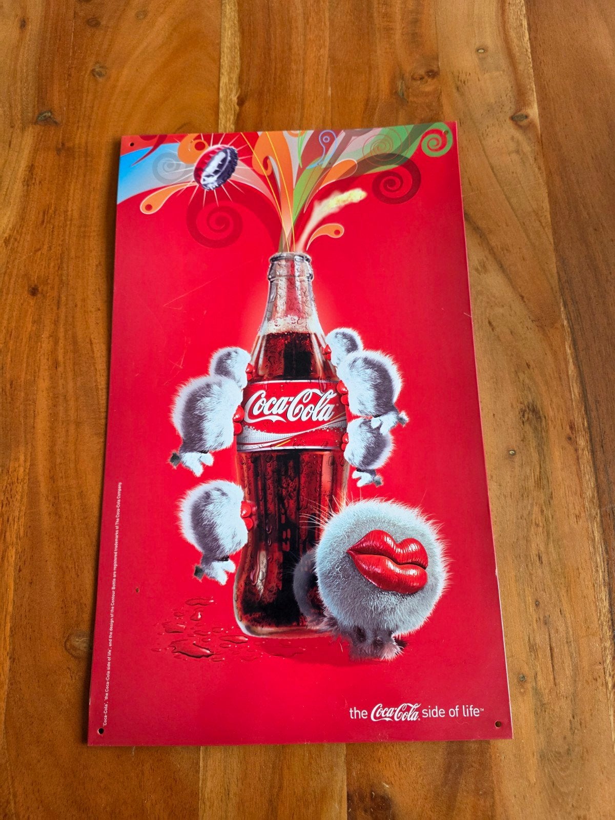 Coca-Cola Metalen Reclamebord - The Coca-Cola Side of Life, Ophalen of Verzenden, Gebruikt, Reclamebord