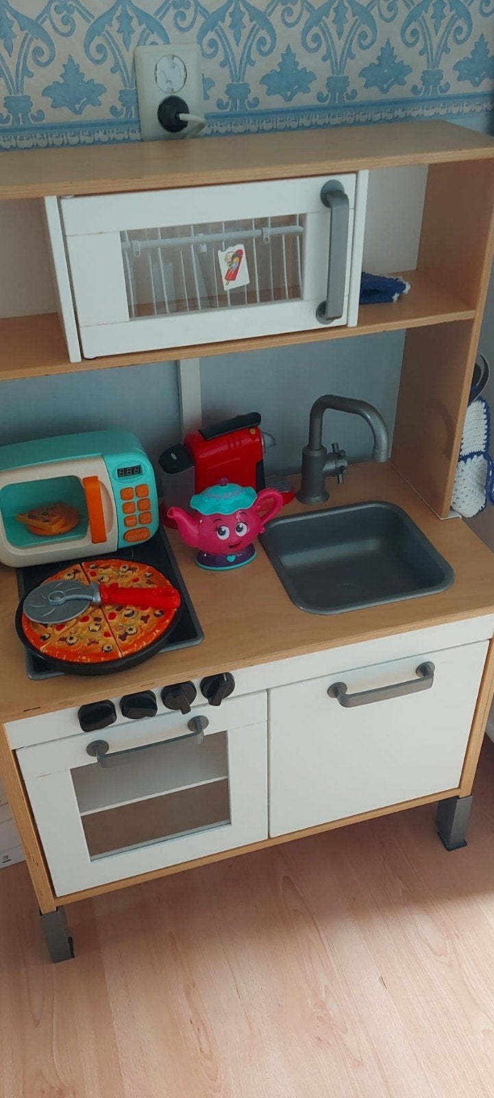 Ikea Speelgoedkeuken met veel accessoires, Ophalen of Verzenden, Gebruikt, Hout, Speelkeuken