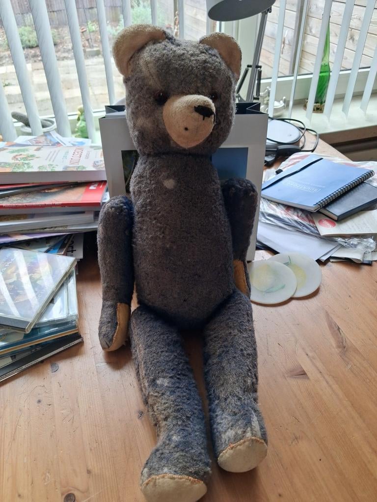 Zeer oude teddybeer, Ophalen of Verzenden, Gebruikt, Stoffen beer, Overige merken