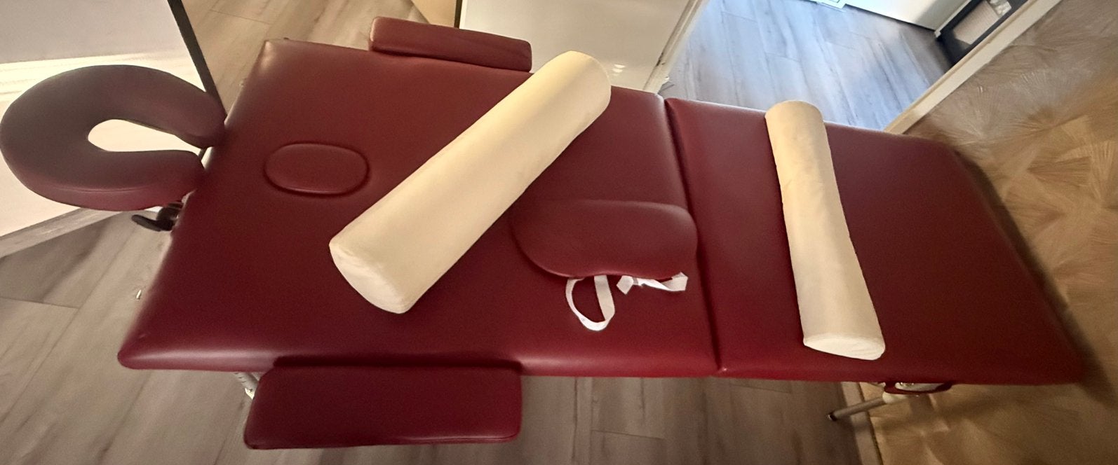 Inklapbare massagetafel – compleet met accessoires, Ophalen, Zo goed als nieuw, Massagetafel