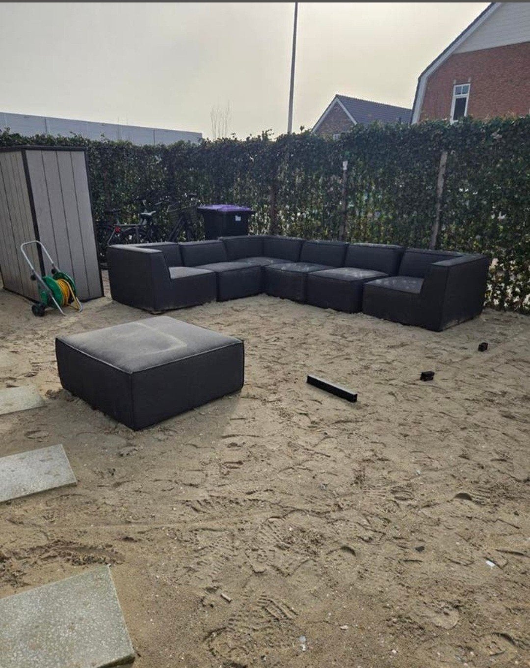 Loungebank antraciet all Weather, Ophalen, Bank