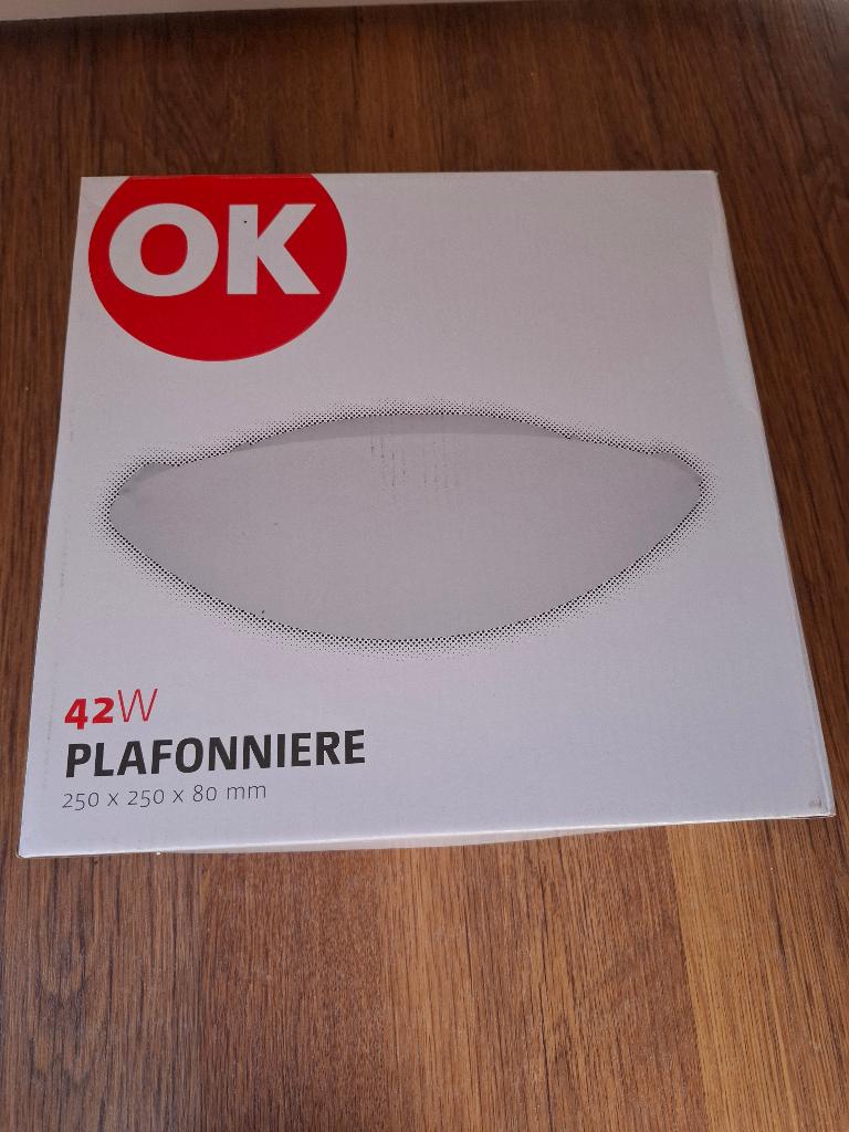 Plafonniere OK 42w, Ophalen of Verzenden, Zo goed als nieuw, Glas, Modern