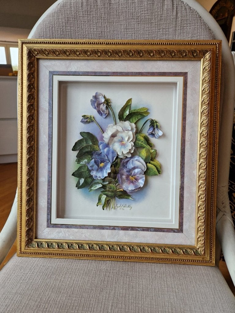Prachtig Bloementafereel 3D, Bloemen, Overige technieken, Achter glas, Ophalen of Verzenden